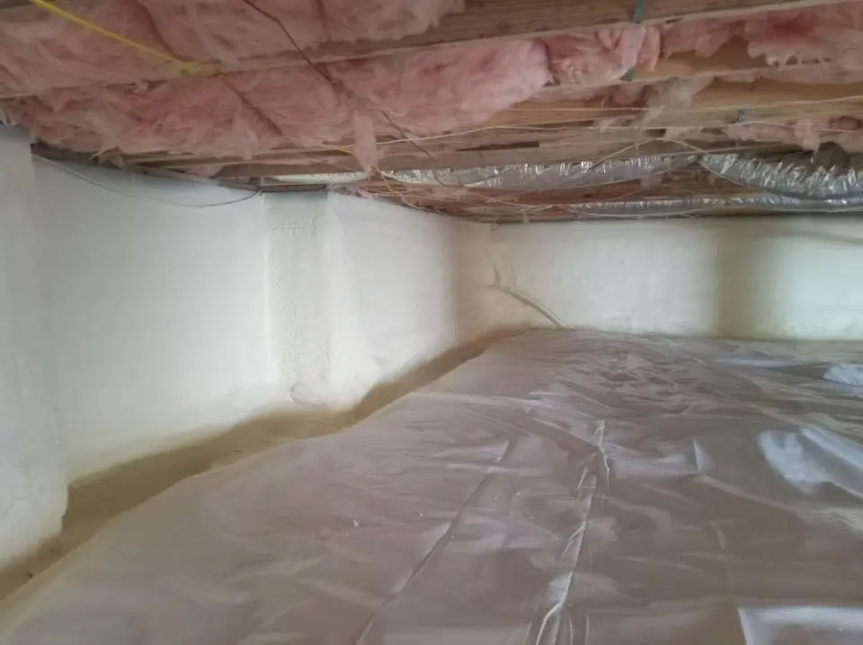 Crawl space encapsulation with closed-cell spray foam for Spray Foam Roofing in Lee's Summit